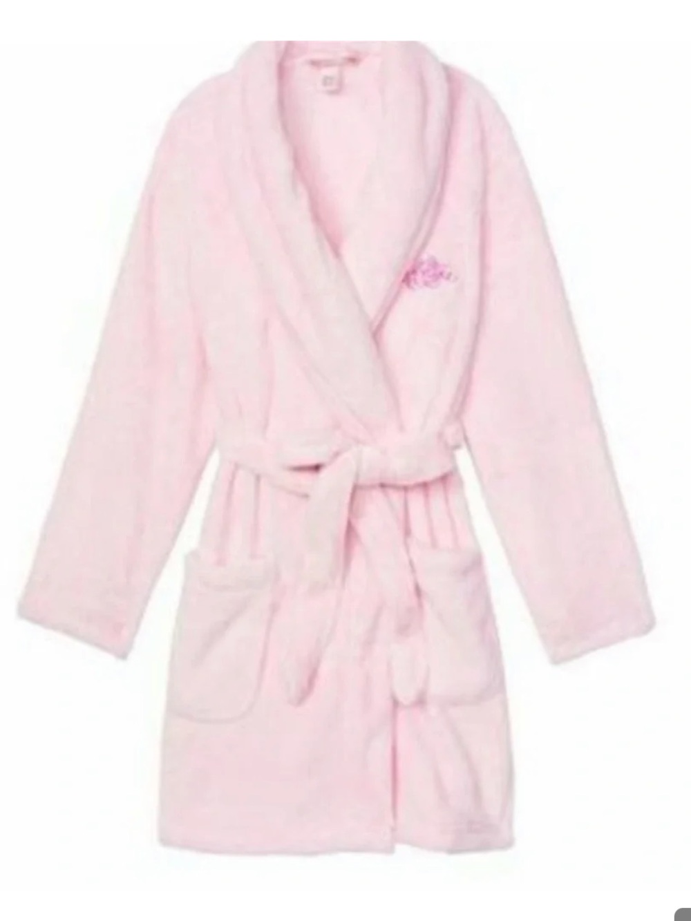 NWT Victoria's Secret Soft Plush Light Pink Robe Size Medium/Large